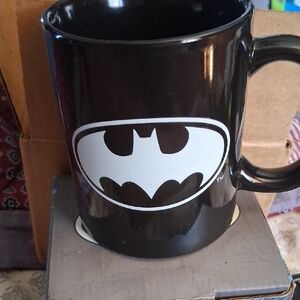 Black Batman Logo Mug-Glows In The Dark